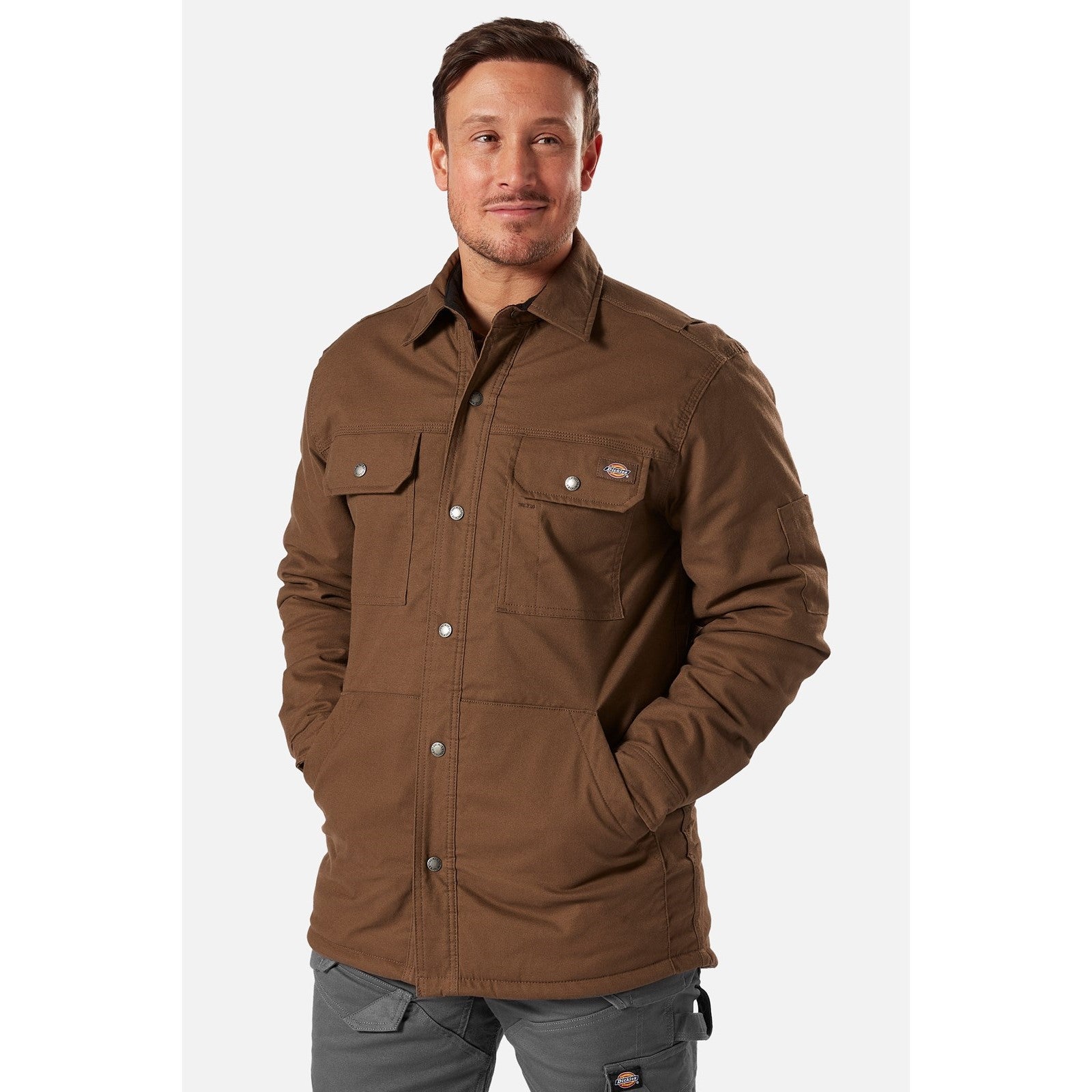 Dickies Flex Duck Shirt Jacket, Timber
