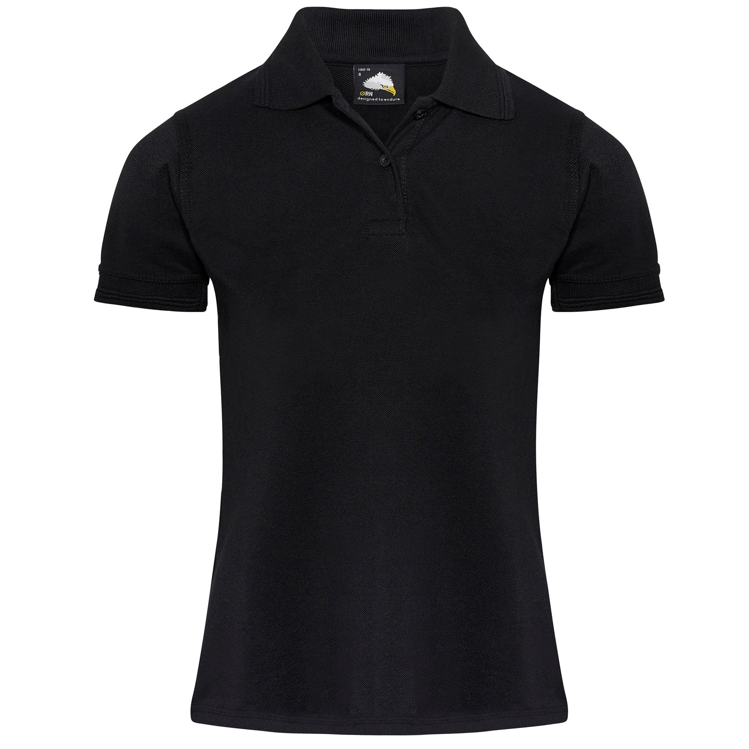 ORN Womens Eagle Polo Shirt, Black